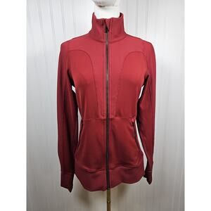 Lululemon Movement to Movement Jacket Dark Red Women's Size 8 EUC Yoga